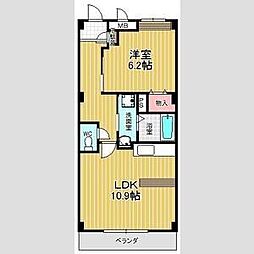 グランシェル 1LDKの間取図画像