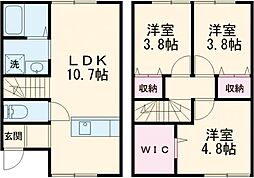 アイナス B棟 3LDKの間取図画像