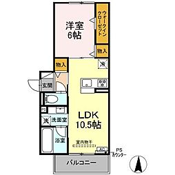 raum Y 1LDKの間取図画像