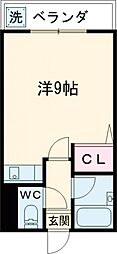 アップルハウス ワンルームの間取図画像