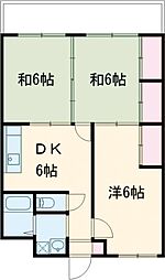 タウンハイツ建昌 3DKの間取図画像