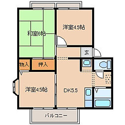サンガーデン1A 3DKの間取図画像