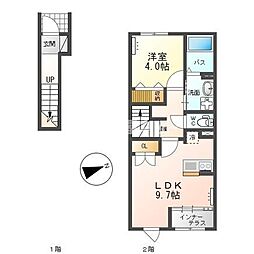 T.Bコート 1LDKの間取図画像
