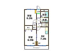 ラフィーネ・S 2DKの間取図画像