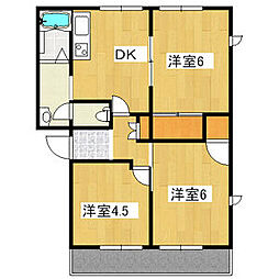 ヴィルヌーブA 3DKの間取図画像
