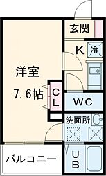 東大阪市吉松1丁目アパート 1Kの間取図画像
