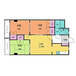 レジデンス京田 3LDKの間取図画像
