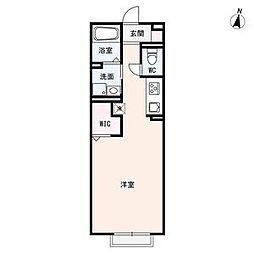 エクセレントK-2 1Kの間取図画像