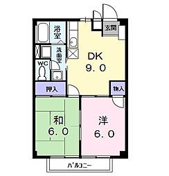 フェニックス 2DKの間取図画像