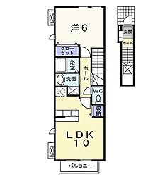 ハレクラニ鎌倉 1LDKの間取図画像