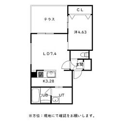 札幌市中央区北七条西11丁目マンション 1LDKの間取図画像