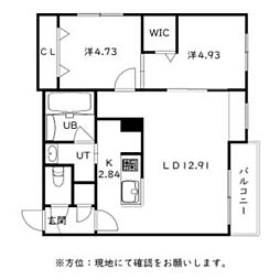 札幌市中央区北七条西11丁目マンション 2LDKの間取図画像