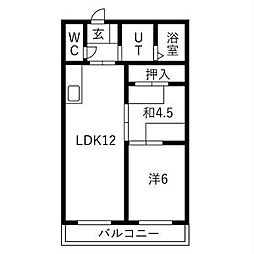 サンライズアサノ 3DKの間取図画像