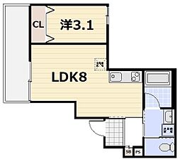 ALEGRIA瀬田 1LDKの間取図画像