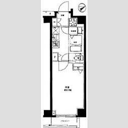 AZEST中板橋 1Kの間取図画像