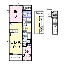 K・Sガーデン IV 2LDKの間取図画像