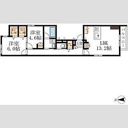 CasaMimosa 2LDKの間取図画像