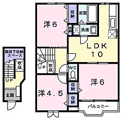 ロータス高田A棟 3LDKの間取図画像