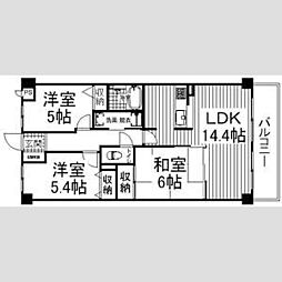 セントフローレンスパレス桂 3LDKの間取図画像