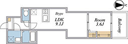 Rose Garden 1LDKの間取図画像