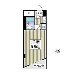 シーサイドコート金沢八景 ワンルームの間取図画像