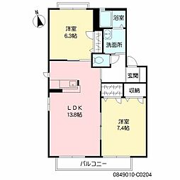 マリナ・ライフC 2LDKの間取図画像