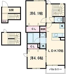 S_MAISON 2LDKの間取図画像