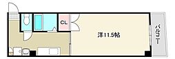 平安ハイツ 1Kの間取図画像