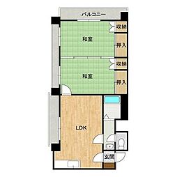 ウィンガーデン 2LDKの間取図画像