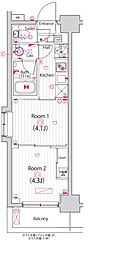 ガーラ雑色グランドステージ 2Kの間取図画像