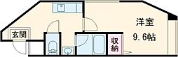 ハイツリリアン 1Kの間取図画像