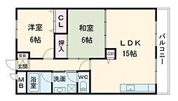 第1永和レジデンス 2LDKの間取図画像