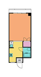 ホット小川ビル 1Kの間取図画像