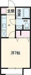 メゾンラヴィサント 1Kの間取図画像