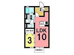 アバンサードC 1LDKの間取図画像