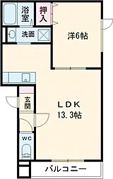 クリークウッドV 1LDKの間取図画像