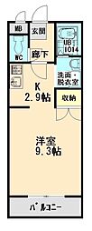 ユーミーマンション小杉 1Kの間取図画像