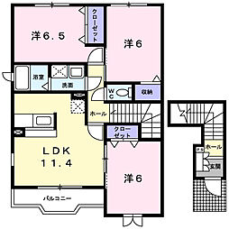 アライブ泉1B 3LDKの間取図画像