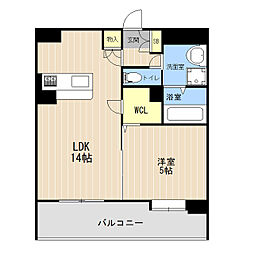 LIBTH平成けやき通り 1LDKの間取図画像