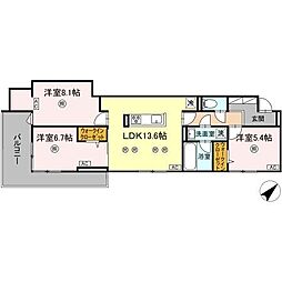 ウィンザーコート金田西 3LDKの間取図画像
