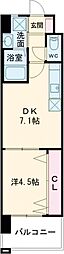 プレミア片野 1LDKの間取図画像