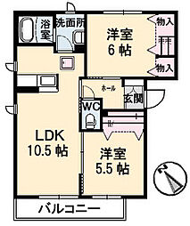 グランステージ 2LDKの間取図画像