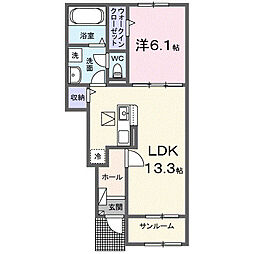 クリームソーダ1967 1LDKの間取図画像