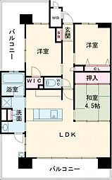 アルファステイツ加古川駅前 3LDKの間取図画像