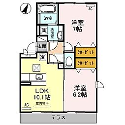 アルページュ 2LDKの間取図画像