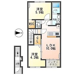 Clearise(クリアライズ) 2LDKの間取図画像