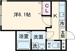 リープラス伊保駅前 1Kの間取図画像