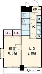 フィール白山公園 1LDKの間取図画像