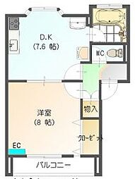 コーポすまいる 1DKの間取図画像