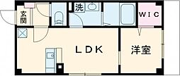 シナジー茨木 1LDKの間取図画像